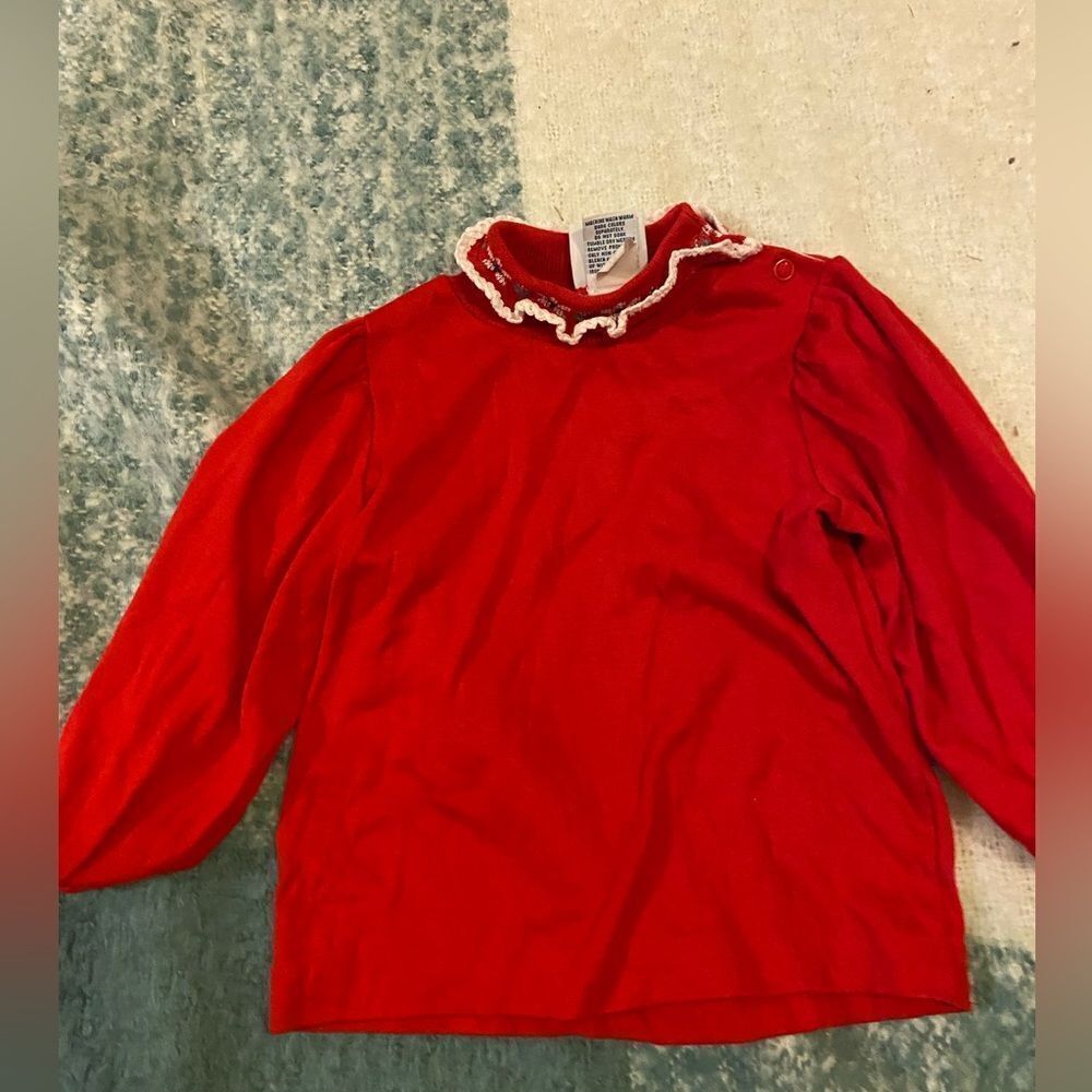 Vintage osh kosh bgosh red long sleeve 24m b05